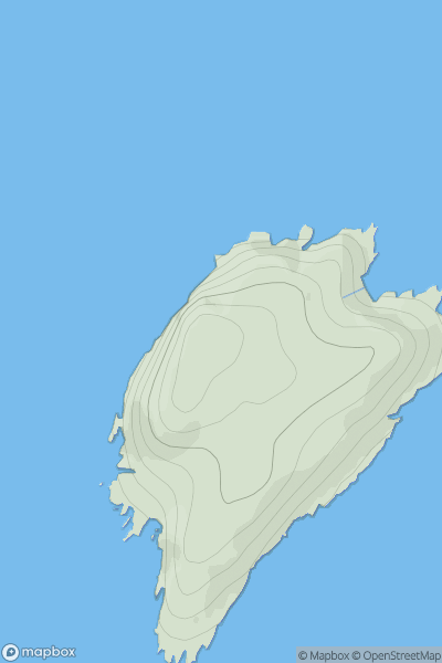Thumbnail image for Eilean Dubh [Lochinver to Ullapool] showing contour plot for surrounding peak